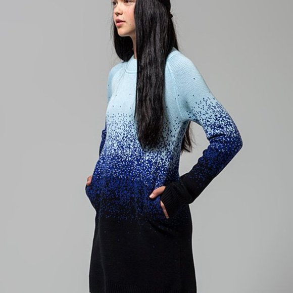 Ivivva Caspian Blue Ombre Warm Me Up Sweater Dress Size 14 Kids (Women's XS) - Picture 2 of 13